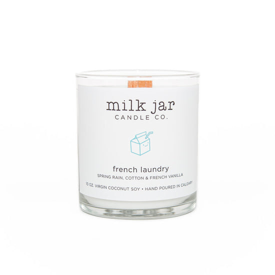 milk jar french laundry candle