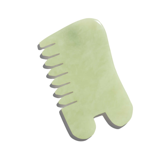 ISLAND JADE Gemstone Gua Sha + Massaging Comb - Kalonegy Inc. - Earth Harbor