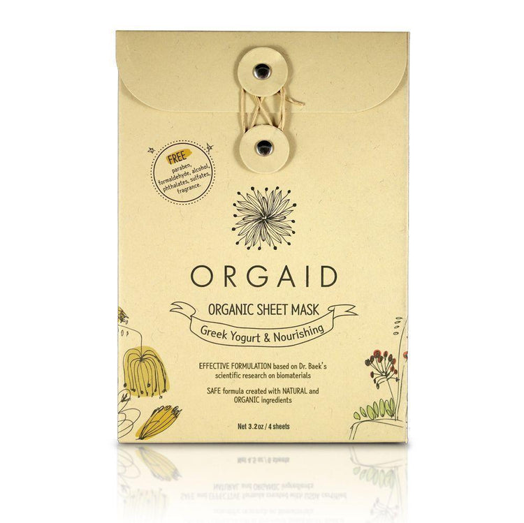 Orgaid organic sheet mask greek yogurt kalonegy canada